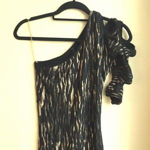 Mini stretchy figure hugging animal print dress